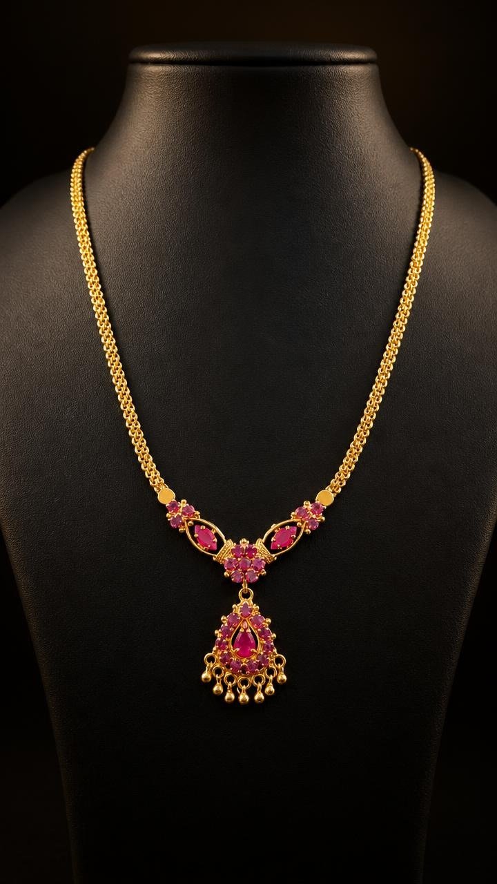 Noor Floral Cluster Necklace AJN-6