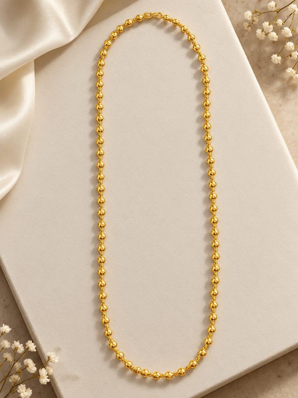 Gold Bead Long Chain Buy gold jewellery online Thrissur Kerala