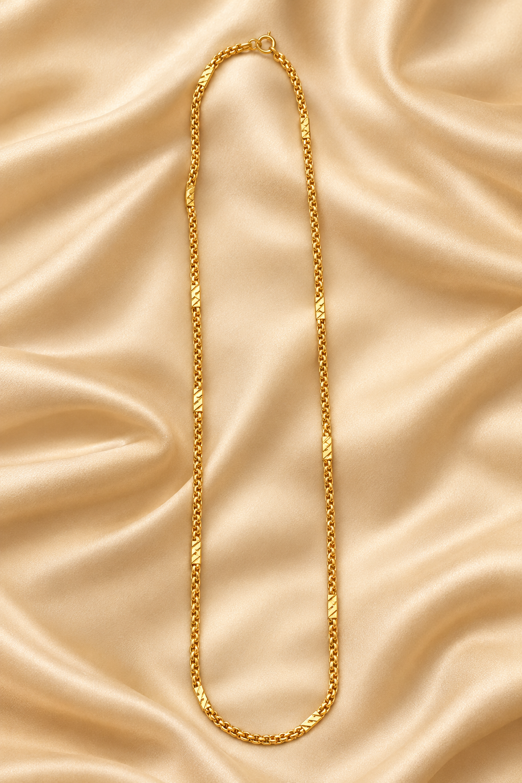 Palakka Emerald Tone Kerala Haram Long Chain AJLC-7
